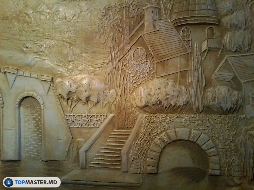 Монохромный барельеф "Мельница" изображение 1