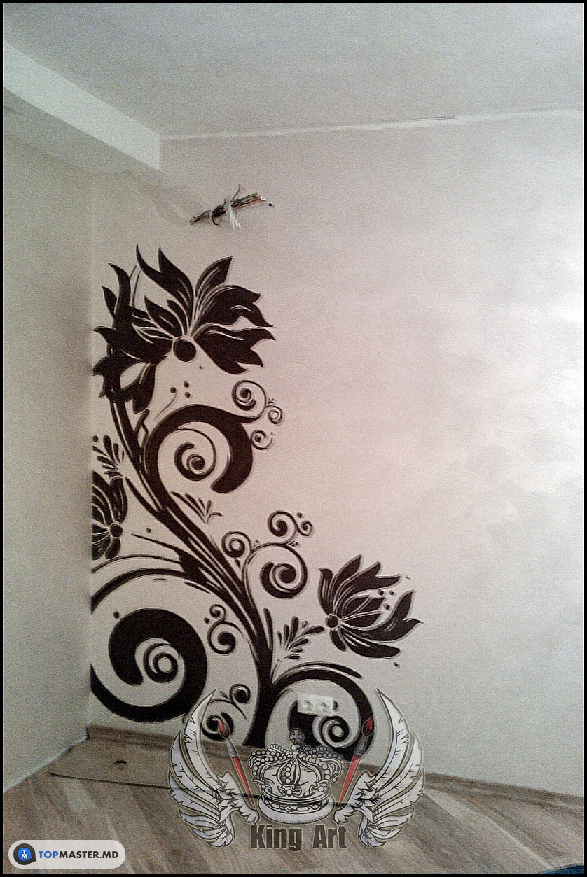 Рельефная картина - панно из декоративной фактурной штукатурки, тема 