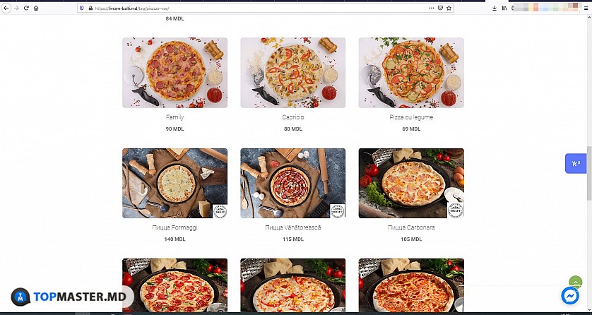 Сайт на WP с корзиной для Доставки готовой еды и продуктов в Бельцах изображение 2