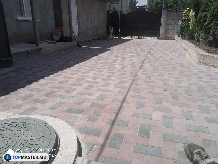Укладка тротуарной плитки в частном дворе изображение 1